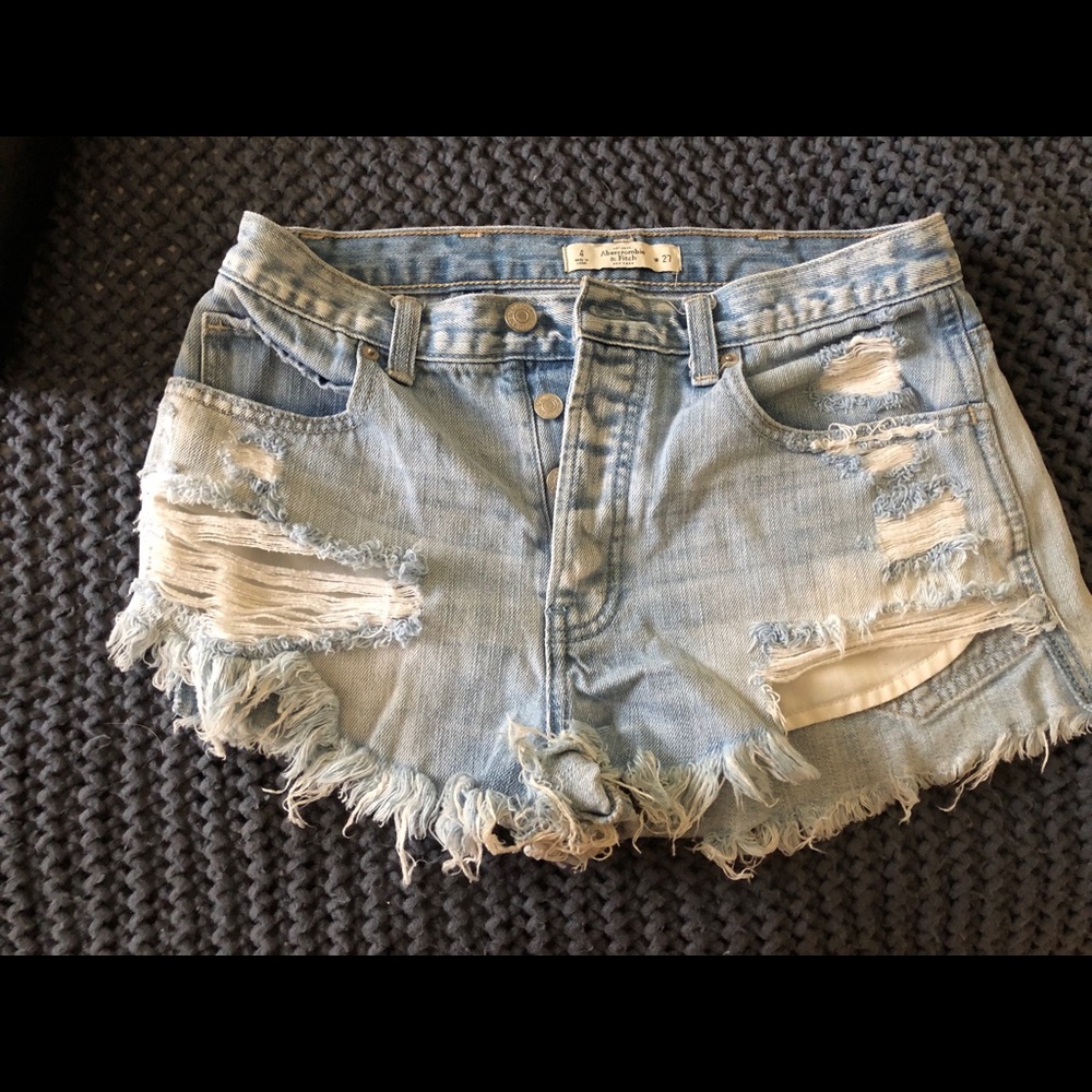 Distressed Jean Shorts